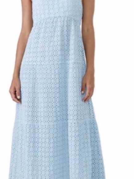 Bardot Light Blue Eyelet Maxi Dress